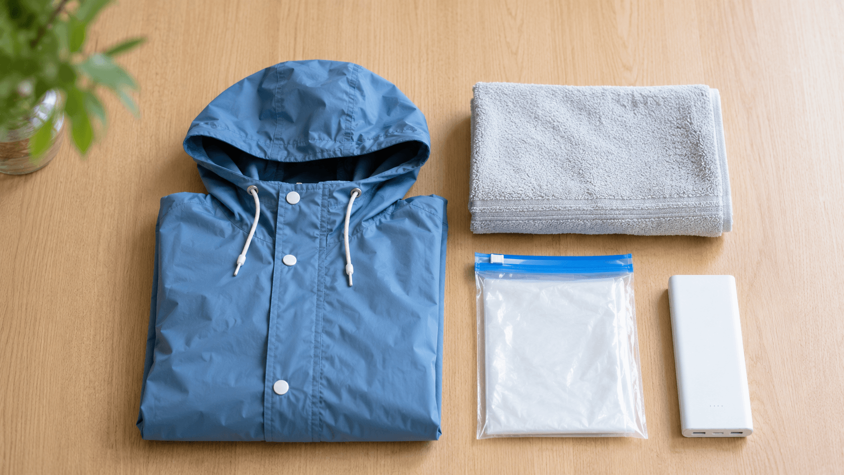 レゴランド 雨の日 持ち物リスト レインコートとタオルを準備するイメージ